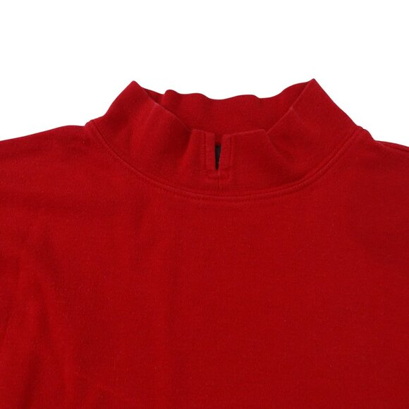 Northern Isles Women Red Mock Neck Long Sleeve Knit Top Shirt Size M Casual - Picture 2 of 10